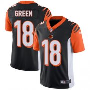 Wholesale Cheap Nike Bengals #18 A.J. Green Black Team Color Men's Stitched NFL Vapor Untouchable Limited Jersey