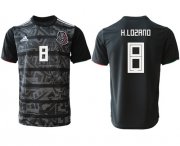 Wholesale Cheap Mexico #8 H.Lozano Black Soccer Country Jersey