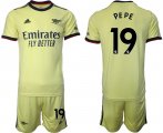 Wholesale Cheap Men 2021-2022 Club Arsenal away yellow 19 Soccer Jersey