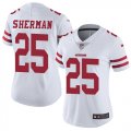 Wholesale Cheap Nike 49ers #25 Richard Sherman White Women's Stitched NFL Vapor Untouchable Limited Jersey