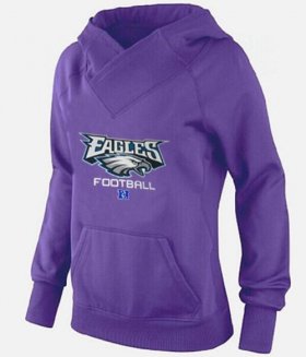 Wholesale Cheap Women\'s Philadelphia Eagles Big & Tall Critical Victory Pullover Hoodie Purple