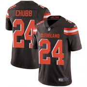 Wholesale Cheap Nike Browns #24 Nick Chubb Brown Team Color Men's Stitched NFL Vapor Untouchable Limited Jersey