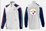 Wholesale Cheap NFL Pittsburgh Steelers Team Logo Jacket White_3