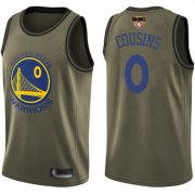 Wholesale Cheap Warriors #0 DeMarcus Cousins Green 2019 Finals Bound Basketball Swingman Salute to Service Jersey