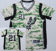 Wholesale Cheap San Antonio Spurs #21 Tim Duncan Revolution 30 Swingman 2014 New Camo Short-Sleeved Jersey