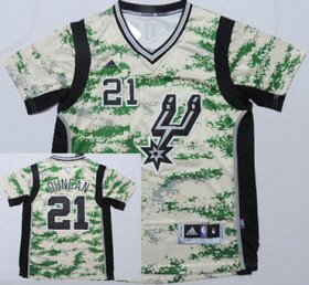 Wholesale Cheap San Antonio Spurs #21 Tim Duncan Revolution 30 Swingman 2014 New Camo Short-Sleeved Jersey