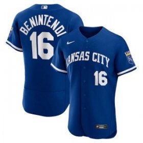 Wholesale Cheap Men\'s Kansas City Royals #16 Andrew Benintendi Blue Flex Base Stitched Jersey