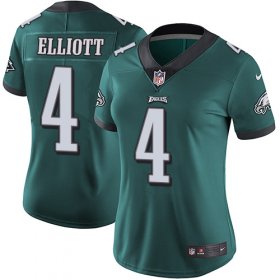 Wholesale Cheap Nike Eagles #4 Jake Elliott Midnight Green Team Color Women\'s Stitched NFL Vapor Untouchable Limited Jersey