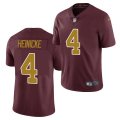 Wholesale Cheap Men 's Washington Football Team #4 Taylor Heinicke Burgundy 2021 Vapor Limited Alternate Jersey