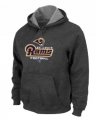 Wholesale Cheap Los Angeles Rams Critical Victory Pullover Hoodie Dark Grey