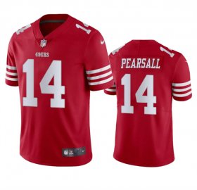 Cheap Men\'s San Francisco 49ers #14 Ricky Pearsall Red 2024 Draft Vapor Untouchable Limited Football Stitched Jersey