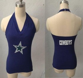 Wholesale Cheap Women\'s All Sports Couture Dallas Cowboys Blown Coverage Halter Top