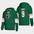 Wholesale Cheap Minnesota Wild #9 Mikko Koivu Green adidas Lace-Up Pullover Hoodie