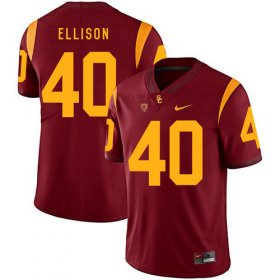 Wholesale Cheap USC Trojans 40 Rhett Ellison Red College Football Jersey