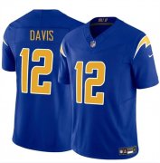 Cheap Men's Los Angeles Chargers #12 Derius Davis Royal 2024 F.U.S.E. Vapor Limited Football Stitched Jersey