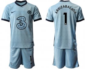 Wholesale Cheap Men 2020-2021 club Chelsea away Light blue 1 Soccer Jerseys