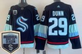 Wholesale Cheap Men's Seattle Kraken #29 Vince Dunn Navy 2021-22 Season Inaugural Authentic Jersey