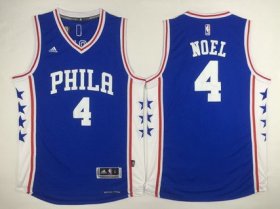 Wholesale Cheap Men\'s Philadelphia 76ers #4 Nerlens Noel Revolution 30 Swingman 2015-16 Blue Jersey