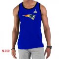 Wholesale Cheap Men's Nike NFL New England Patriots 2015 Super Bowl XLIX Sideline Legend Authentic Logo Tank Top Blue