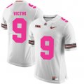 Wholesale Cheap Ohio State Buckeyes 9 Binjimen Victor White 2018 Breast Cancer Awareness College Football Jersey