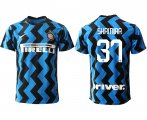 Wholesale Cheap Men 2020-2021 club Inter Milan home aaa versio 37 blue Soccer Jerseys