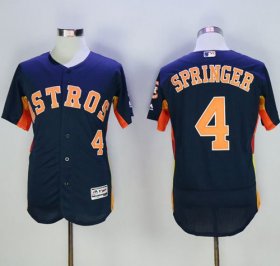 Wholesale Cheap Astros #4 George Springer Navy Blue Flexbase Authentic Collection Stitched MLB Jersey