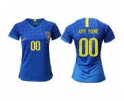 Wholesale Cheap Women's Brazil Personalized Away Soccer Country Jersey