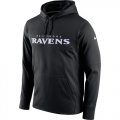 Wholesale Cheap Men's Baltimore Ravens Nike Black Circuit Wordmark Essential Performance Pullover Hoodie