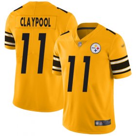 Wholesale Cheap Nike Steelers #11 Chase Claypool Gold Youth Stitched NFL Limited Inverted Legend Jersey