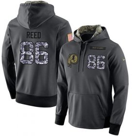 Wholesale Cheap NFL Men\'s Nike Washington Redskins #86 Jordan Reed Stitched Black Anthracite Salute to Service Player Performance Hoodie