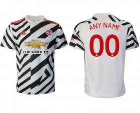 Wholesale Cheap Men 2020-2021 club Manchester United away aaa version customized white Soccer Jerseys