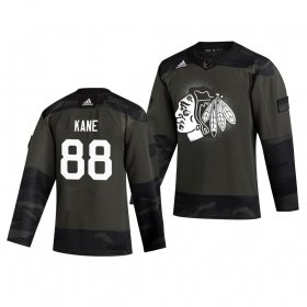 Wholesale Cheap Chicago Blackhawks #88 Patrick Kane Adidas 2019 Veterans Day Men\'s Authentic Practice NHL Jersey Camo