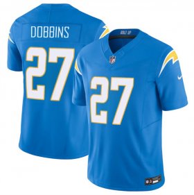 Cheap Men\'s Los Angeles Chargers #27 J.K. Dobbins Blue 2024 F.U.S.E Vapor Limited Stitched Football Jersey