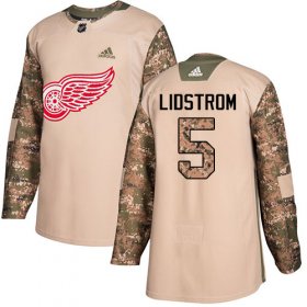 Wholesale Cheap Adidas Red Wings #5 Nicklas Lidstrom Camo Authentic 2017 Veterans Day Stitched NHL Jersey