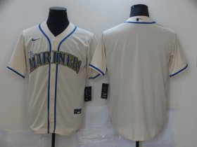 Wholesale Cheap Men Seattle Mariners Blank Cream Game Nike MLB Jerseys