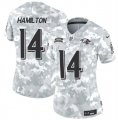 Cheap Women's Baltimore Ravens #14 Kyle Hamilton 2024 F.U.S.E Arctic Camo Salute To Service Limited Stitched Football Jersey(Run Small)