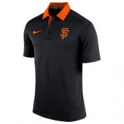 Wholesale Cheap Men's San Francisco Giants Nike Black Authentic Collection Dri-FIT Elite Polo