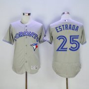 Wholesale Cheap Blue Jays #25 Marco Estrada Grey Flexbase Authentic Collection Stitched MLB Jersey