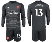 Wholesale Cheap Arsenal #13 Ospina Black Long Sleeves Goalkeeper Soccer Country Jersey