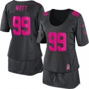 Wholesale Cheap Nike Texans #99 J.J. Watt Dark Grey Women's Breast Cancer Awareness Stitched NFL Elite Jersey