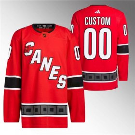 Wholesale Cheap Men\'s Carolina Hurricanes Custom Red 2022-23 Reverse Retro Stitched Jersey