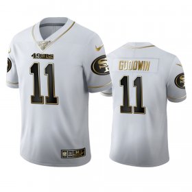 Wholesale Cheap San Francisco 49ers #11 Marquise Goodwin Men\'s Nike White Golden Edition Vapor Limited NFL 100 Jersey