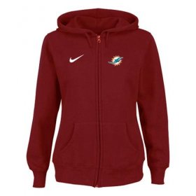 Wholesale Cheap Nike Miami Dolphins Ladies Tailgater Full Zip Hoodie Red