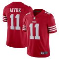 Wholesale Cheap Men's San Francisco 49ers #11 Brandon Aiyuk 2022 New Scarlet Vapor Untouchable Limited Stitched Football Jersey