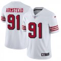 Wholesale Cheap Nike 49ers #91 Arik Armstead White Rush Men's Stitched NFL Vapor Untouchable Limited Jersey