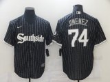 Wholesale Cheap Men Chicago White Sox 74 Jimenez City Edition Black Game Nike 2021 MLB Jerseys