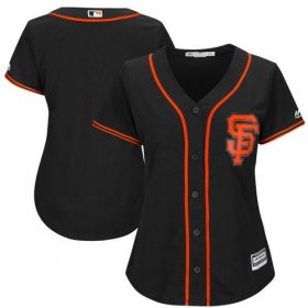 Wholesale Cheap Giants Blank Black Alternate Women\'s Stitched MLB Jersey