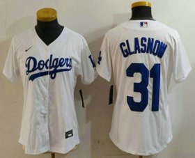 Cheap Women\'s Los Angeles Dodgers #31 Tyler Glasnow White Stitched Cool Base Nike Jersey