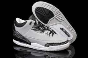 Wholesale Cheap Air Jordan 3 Retro Shoes Gray/balck-Elephant pattern