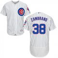 Wholesale Cheap Cubs #38 Carlos Zambrano White(Blue Strip) Flexbase Authentic Collection Stitched MLB Jersey